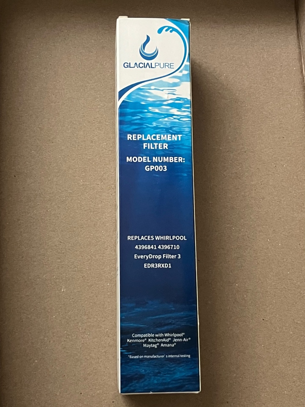 Glacial Pure Replacement Filter Model #GP003 Whirlpool Every Drop Filter 3